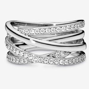 Sparkling & Polished Lines Ring